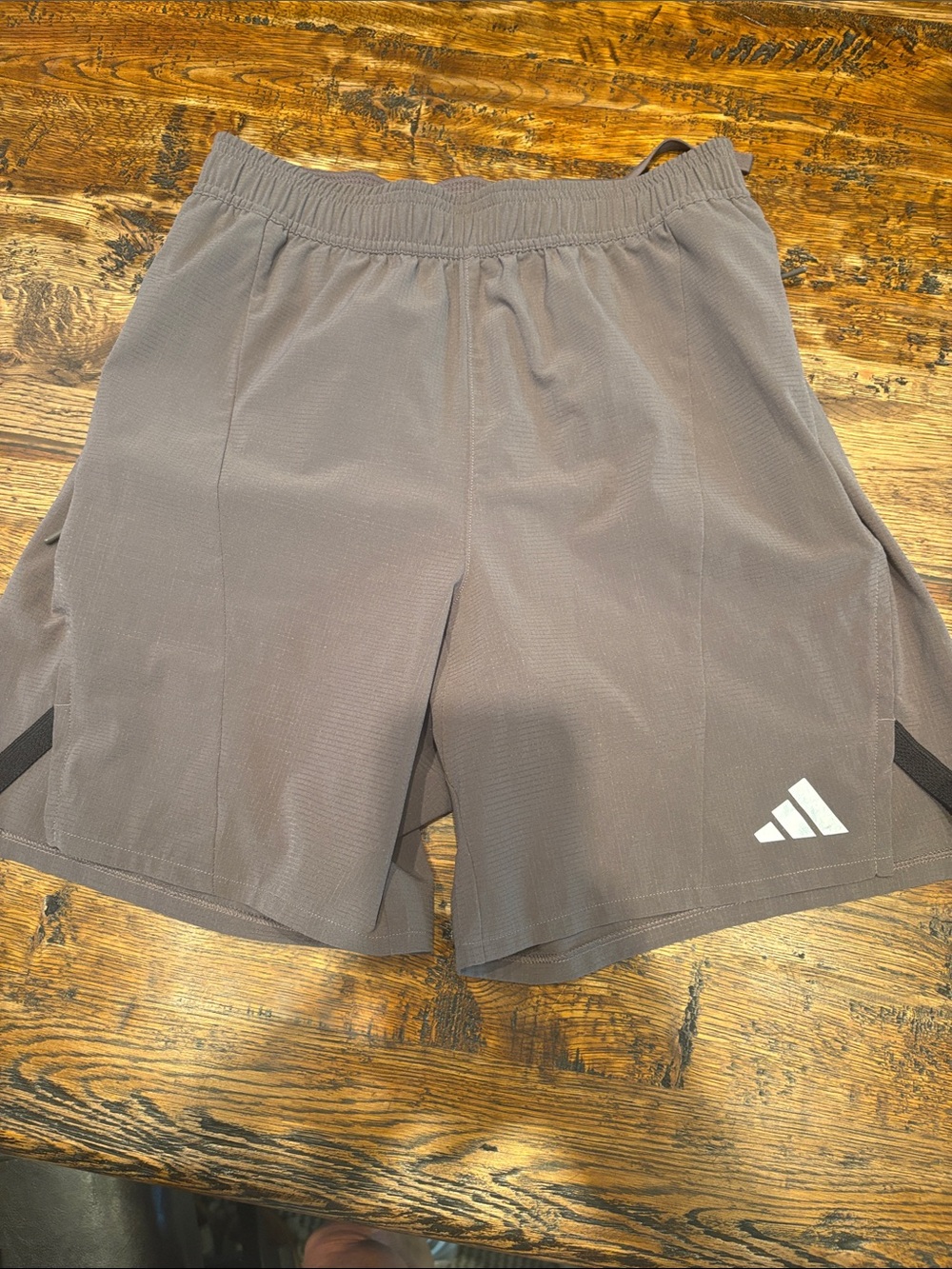 adidas Men’s Charcoal Athletic Shorts with Logo